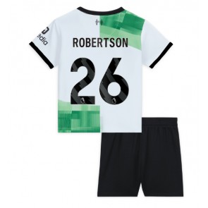 Liverpool Andrew Robertson #26 Borta Kläder Barn 2023-24 Kortärmad (+ Korta byxor)